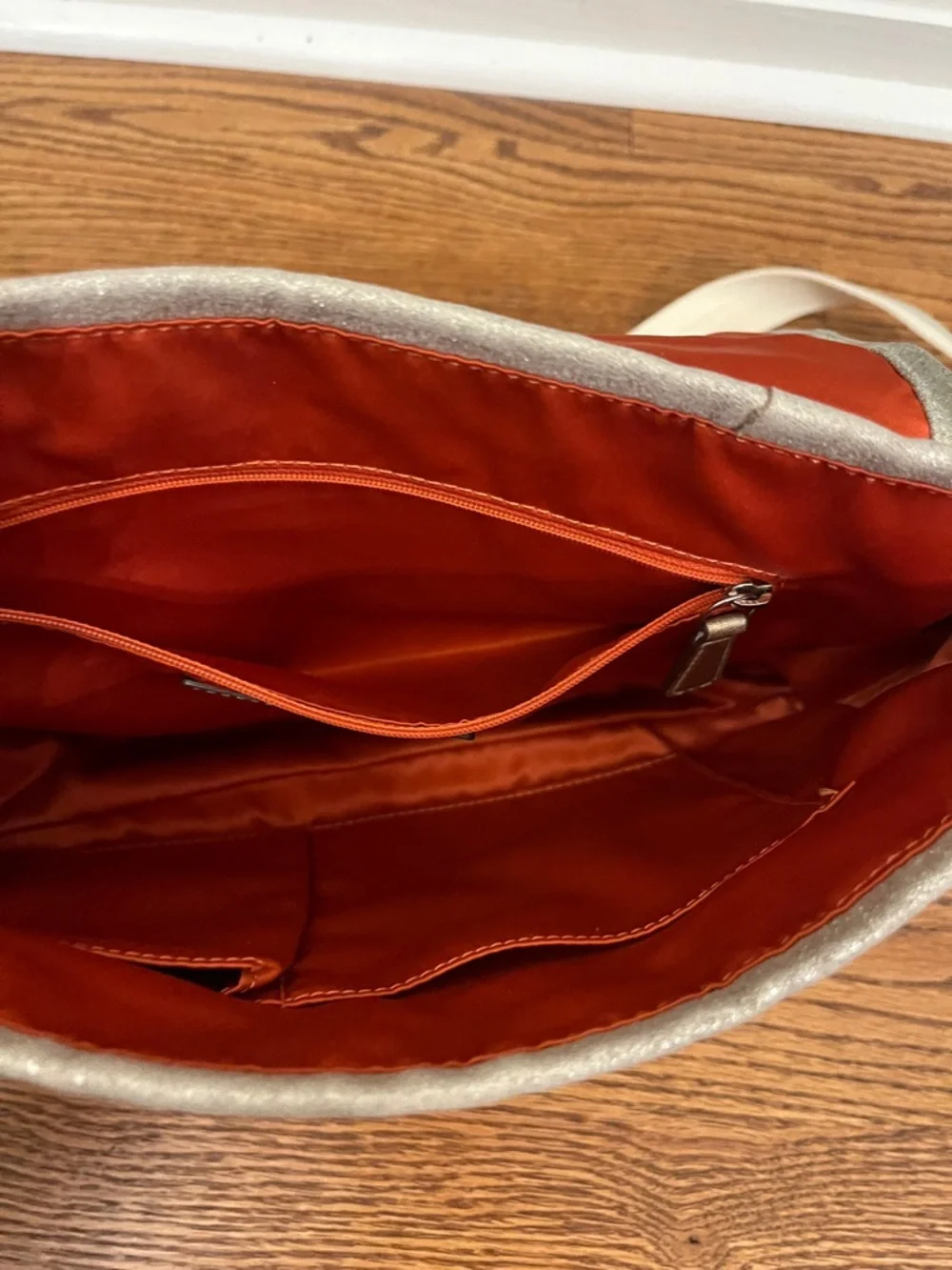 Coach Poppy Signature C Metallic Sateen & Leather Messenger Flap Satchel #18352